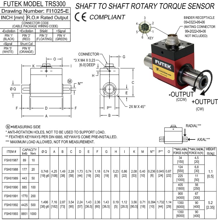 TRS300扭矩傳感器 TRS300扭矩傳感器